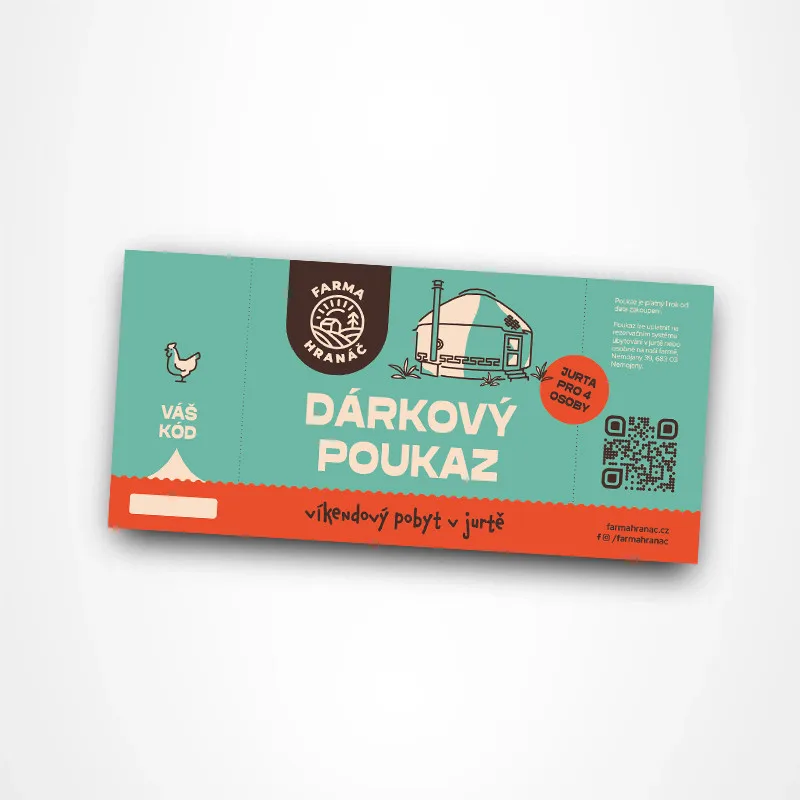 Dárkový poukaz - víkendový pobyt v jurtě