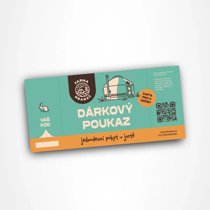 Dárkový poukaz - jednodenní pobyt v jurtě